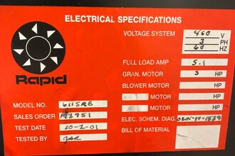 2001 RAPID 611-SRE Granulators | Aqua Poly Equipment Company (7)